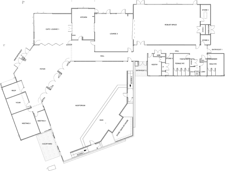 St Pauls Building Concept - Ground floor plan